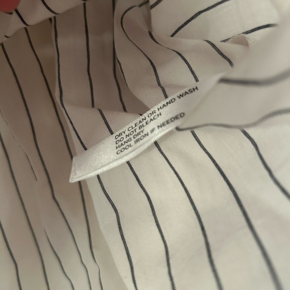 Tuckernuck Pacific Stripe Augustus Shirt Small Cropped Strip, 3/4 Sleeve - Picture 4 of 6